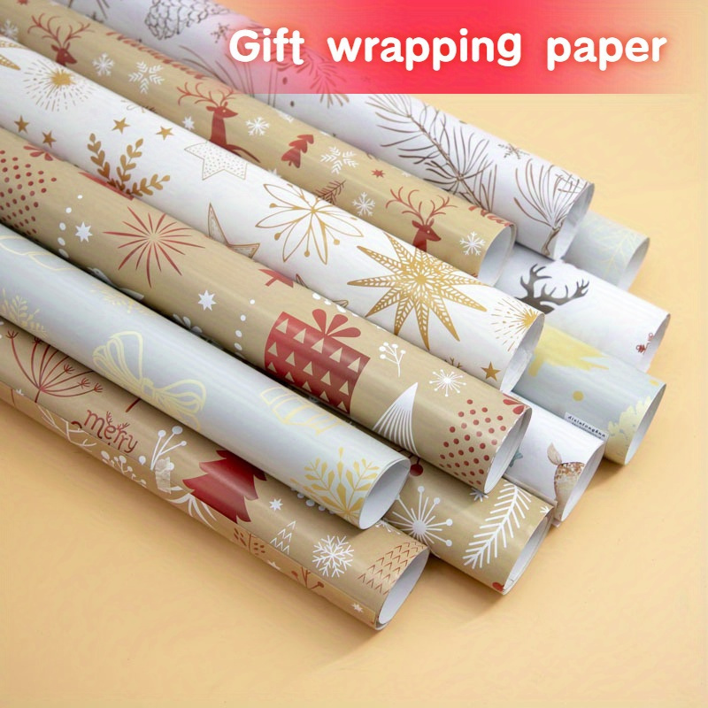 10pcs Glitter Decor Gift Wrapping Paper, 50x66cm Black Flower Wrap Paper  For Party