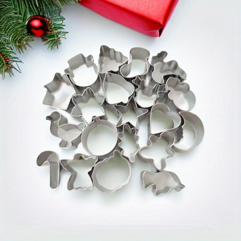 Christmas Cookie Cutters, Stainless Steel Pastry Cutter Set, Biscuit Molds, Baking  Tools, Kitchen Accessories, Xmas Decor - Temu