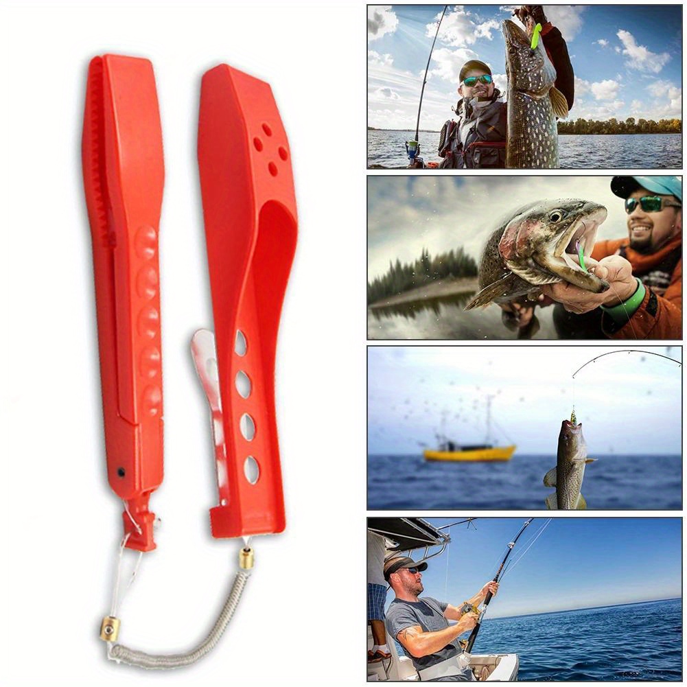 1pc Blue Aluminum Alloy Artificial Bait Fishing Tools Catch Clamp Fishing  Control Pliers Fish Lip Gripper