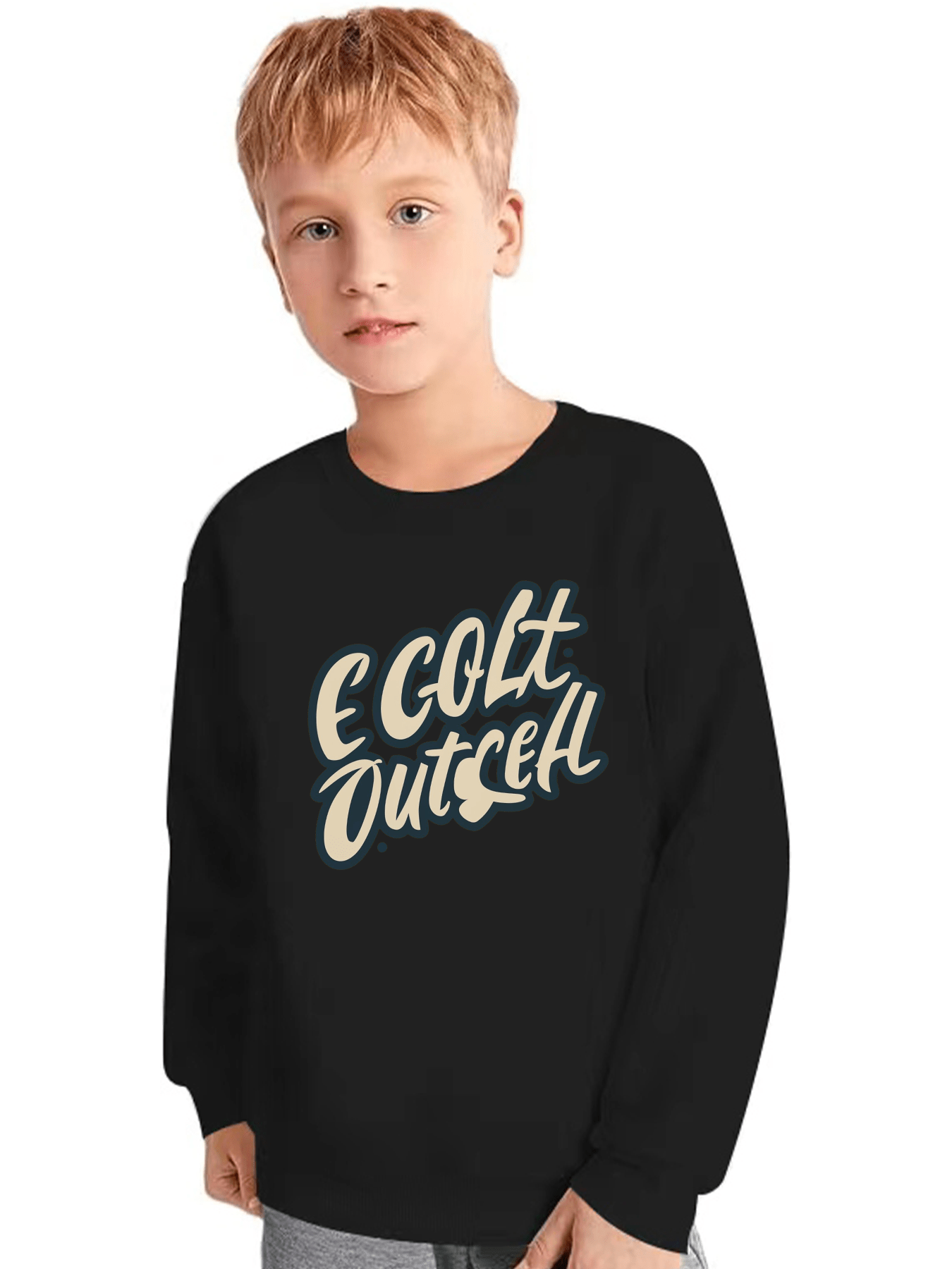 Trendy Letter Print Sweatshirt Boys Cool Lightweight Comfy - Temu Australia