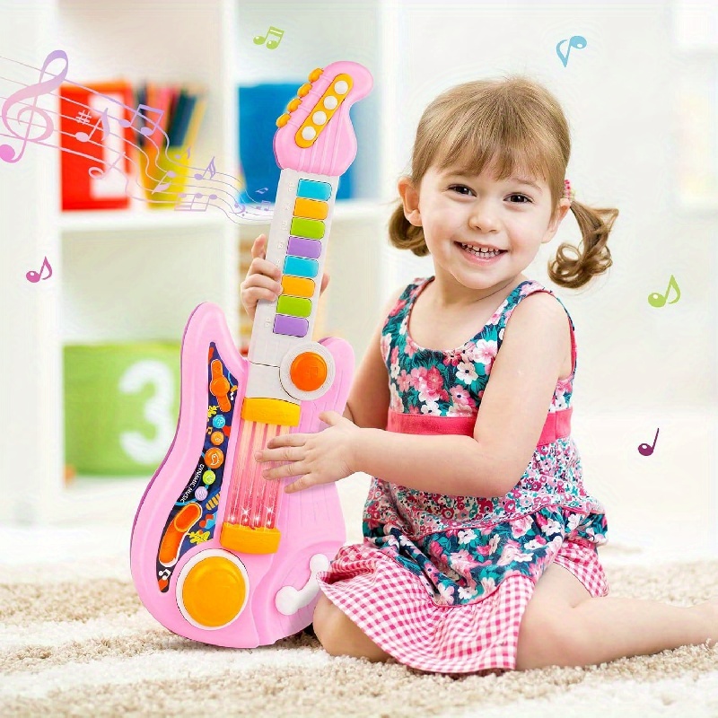 Guitarra Eléctrica Guitarra Juguete Modo Piano Guitarra Bebés Guitarra  Niños Correa Luces, 90 Días Protección Comprador