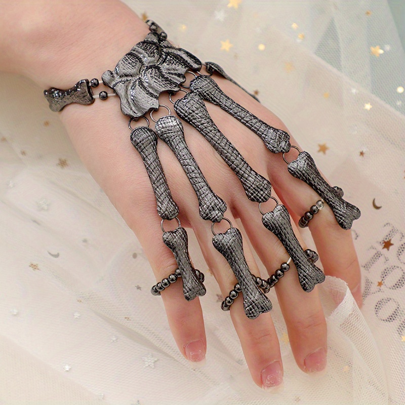 Punk Skull Hand Bone Bangle Bracelet