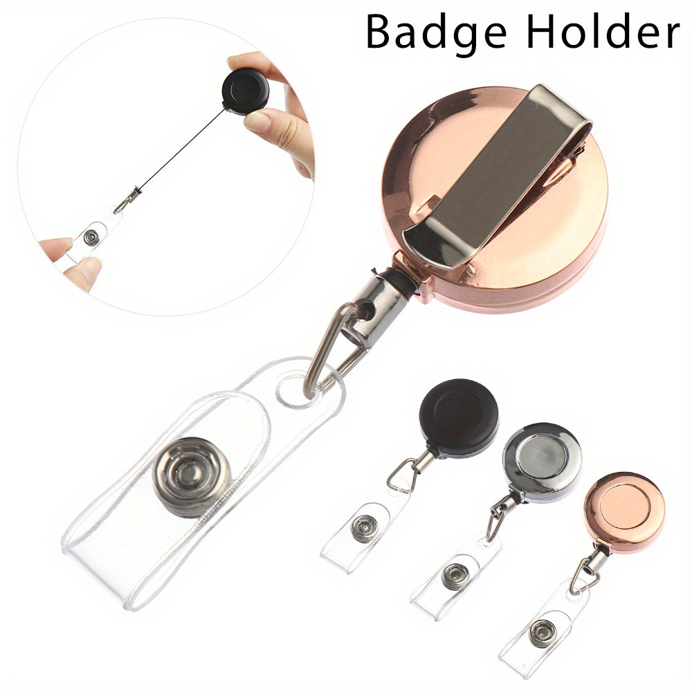 Cute Badge Reel Retractable Badge Holders Id Badge Holder - Temu
