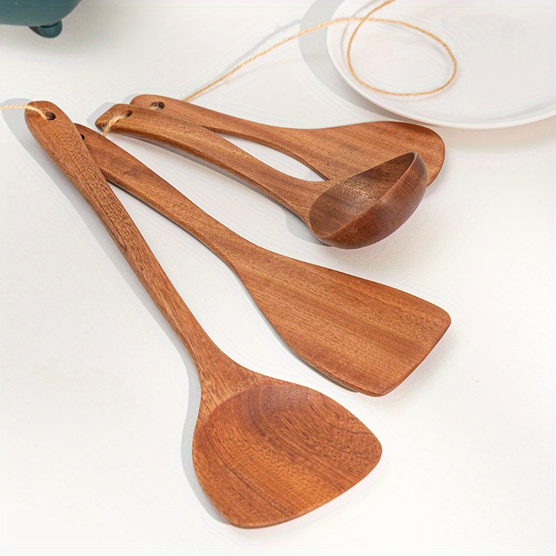 Juego de 3 cucharones grandes de madera para cocinar utensilios de cocina,  cucharón grande de 11 pulgadas, cuchara de servir de 10 pulgadas y