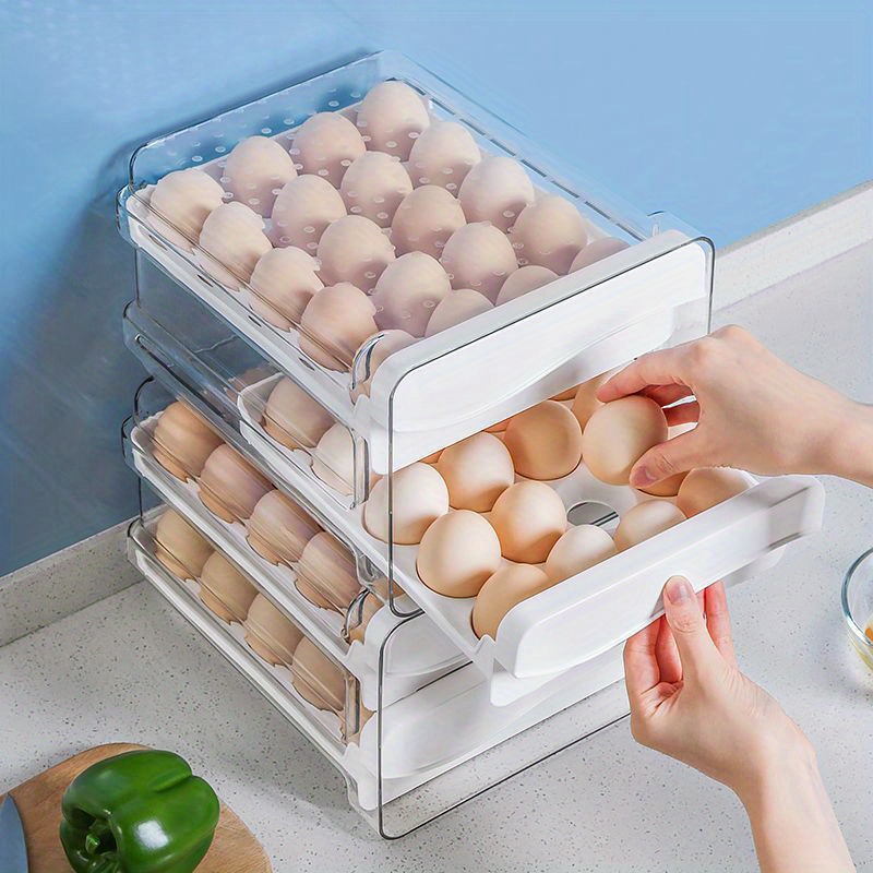 1/2pcs Bandeja Huevos Cajón Refrigerador Cajón Huevos - Temu