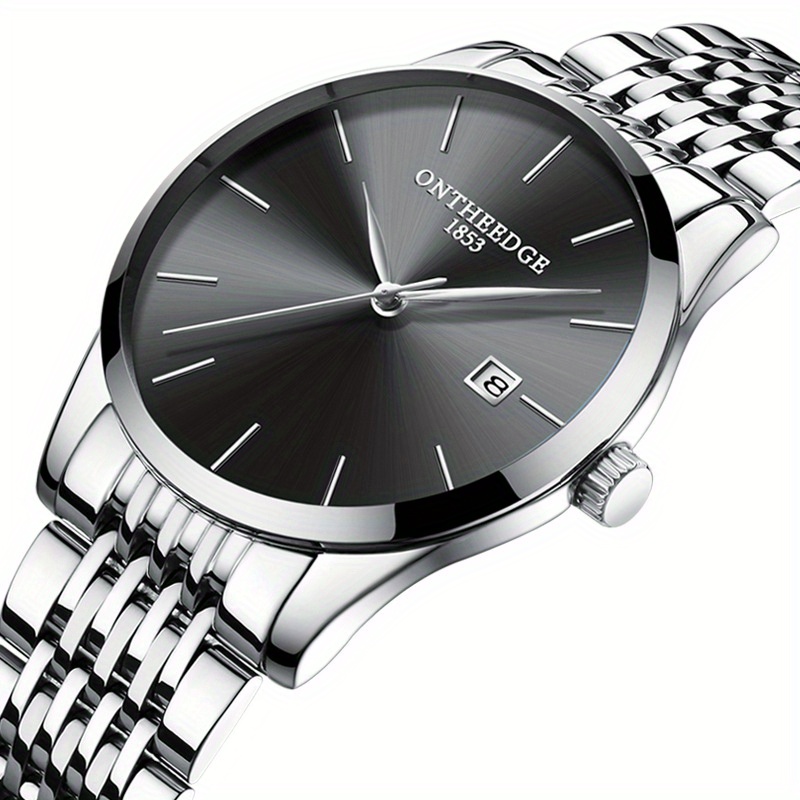 Ultra thin Men s Quartz Watch Elegant Calendar Waterproof Temu