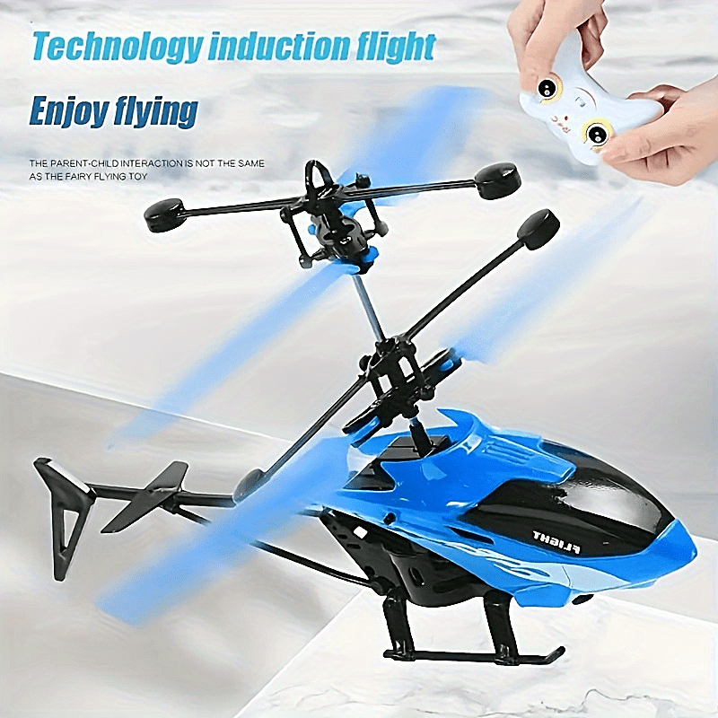 Hélicoptère télécommandé avec lumières 2 canaux USB charge Mini