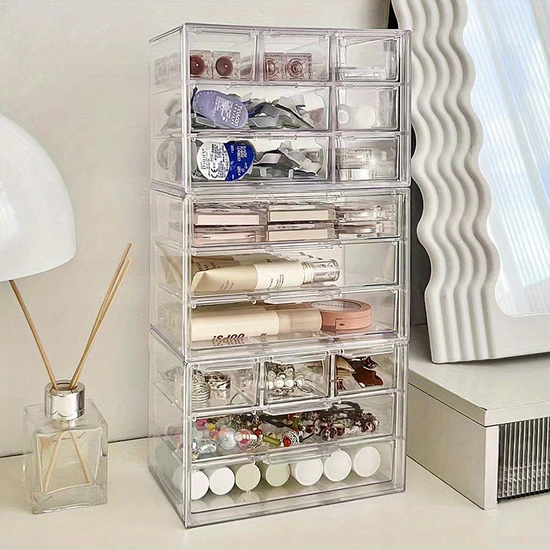 Transparent Drawer style Desktop Storage Box For - Temu