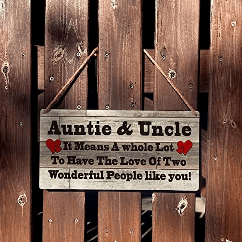 Aunt and uncle store plaque