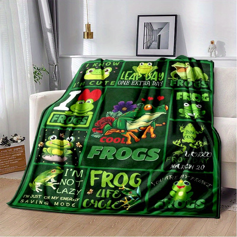 Cartoon Frog Blanket Frog Gifts Women Cute Frogs Decor - Temu