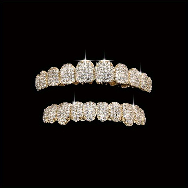 1pc Hip Hop Cubic Zirconia Dientes Grillz Dientes Inferiores - Temu