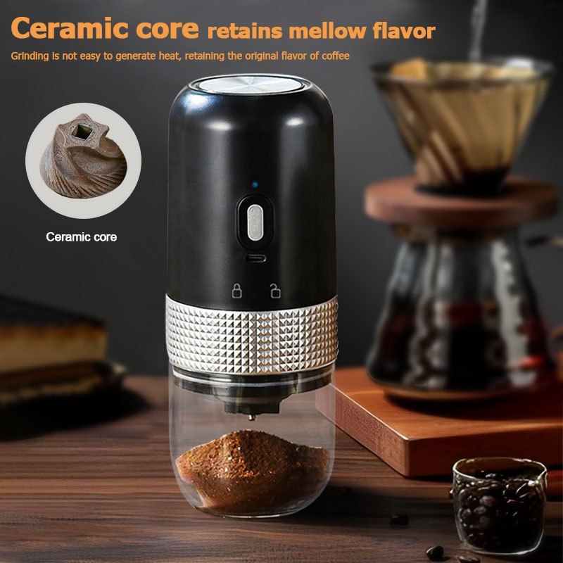 Manual Coffee Grinder Hand Grain, Portable Mini Stainless Steel Coffee Bean  Grinder with Adjustable Conical Ceramic Core, for Home Office Drip Coffee,  Espresso, French Press, Turkish Brew (Purple) 