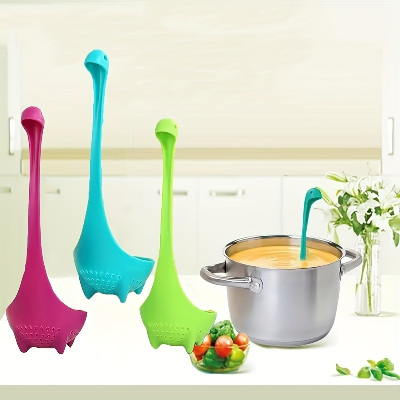 Set di Utensili da Cucina Grigio - Resistenti al Calore in Acciaio Inox e  Silicone - Cucchiaio scanalato, spatola, mestolo, mescolando e Cucchiaio