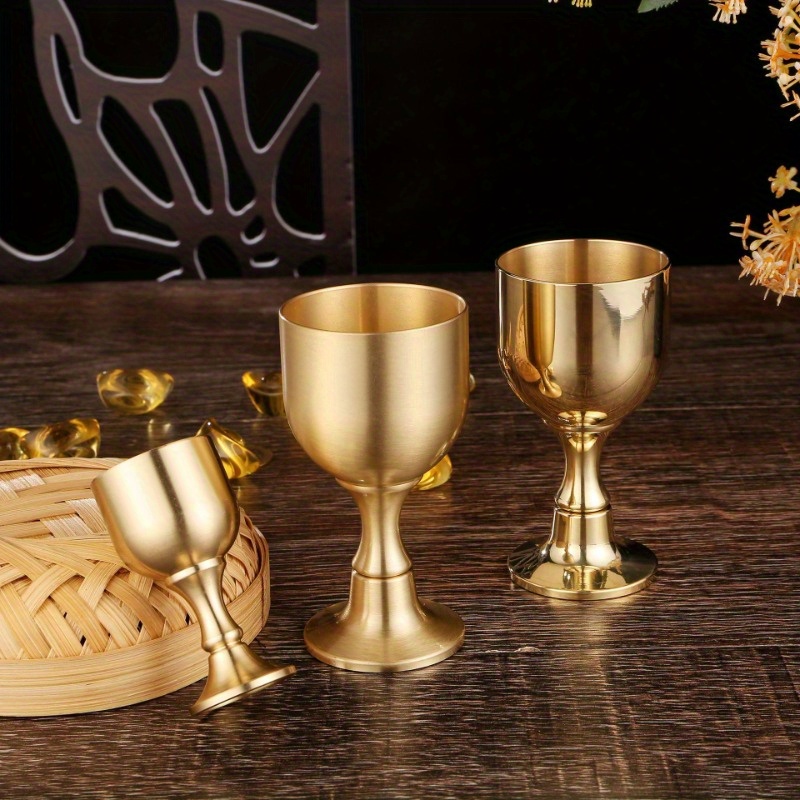Brass Golden Goblet Ancient Wine Water Cup Water Supply Cup - Temu