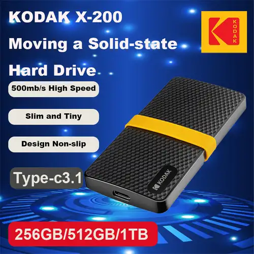 Kodak X250 Disque Dur Externe Ssd Hd Externo Usb3.1 Mini - Temu Canada