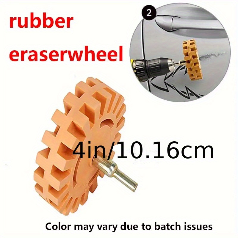 Car Decal Remover Rubber Eraser Wheel Tool for Drill Adhesive