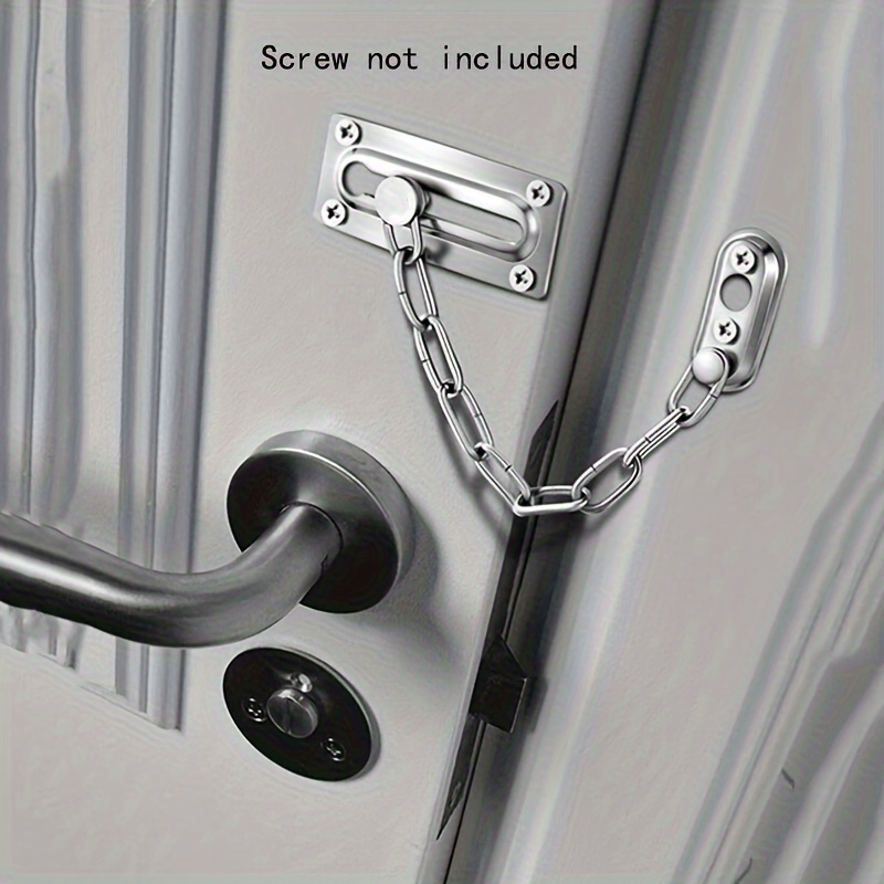 2 cerraduras de puerta para seguridad del hogar, cerraduras de cadena  mejoradas para puerta interior, se utiliza para pestillo de puerta de  granero