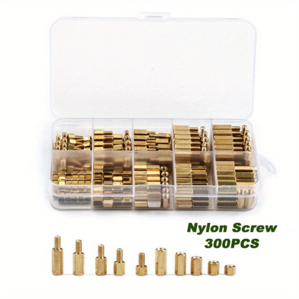 50 Pieces M3 9+4mm Hex Standoff Spacer Male to Female Thread Brass Spacer  Standoff Hexagonal Spacers Standoffs Screws Nuts for PC PCB Motherboard 
