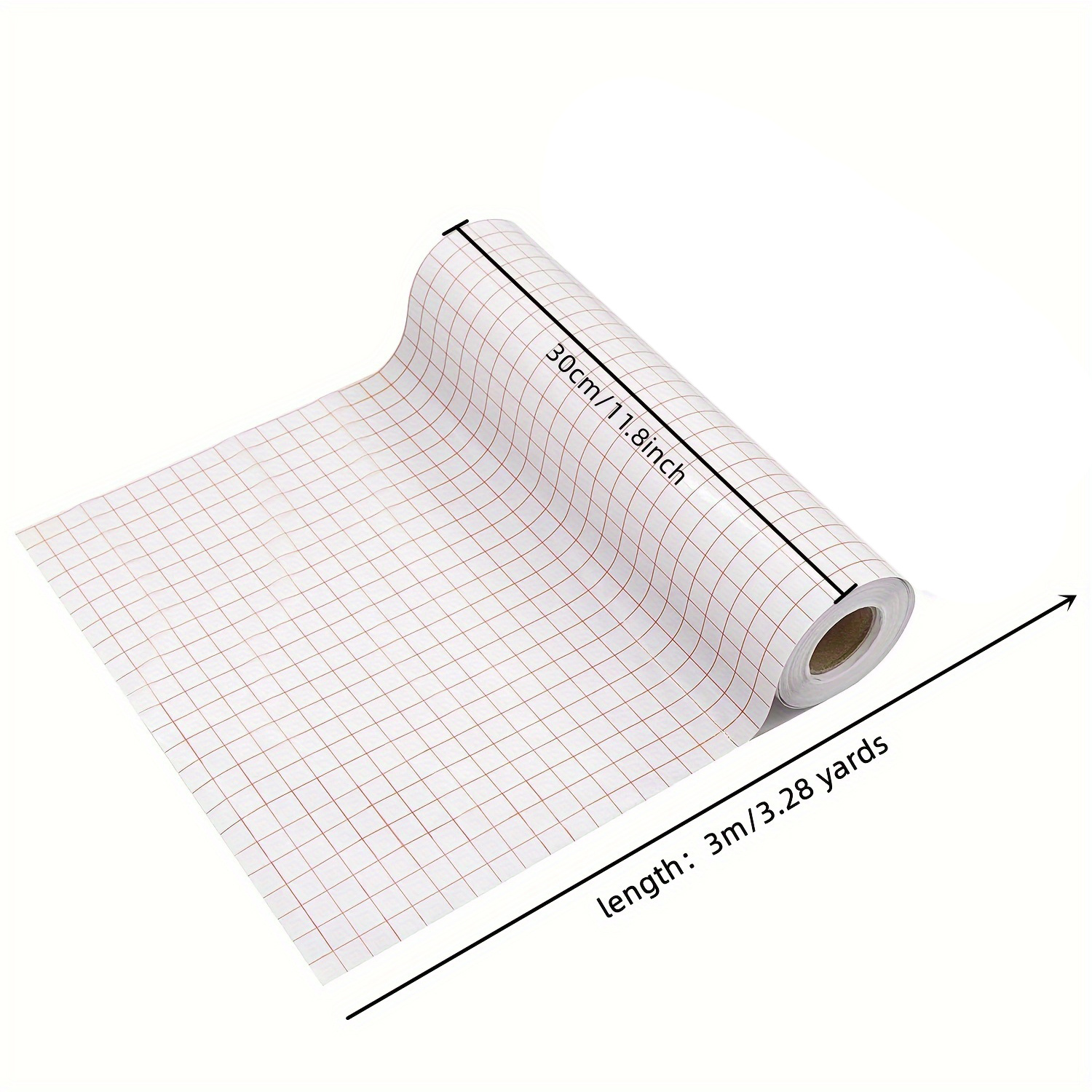 Clear Vinyl Transfer Paper Tape Roll- W/alignment Grid Application