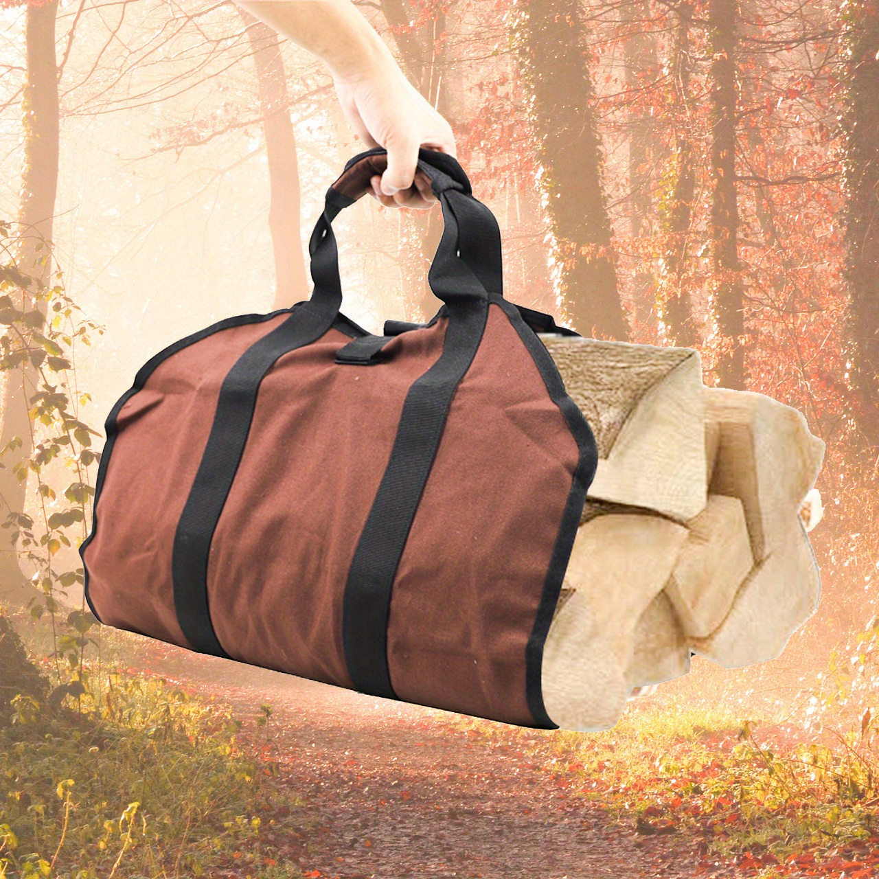 Sac de transport pour bois de chauffage, 38 x 18 pouces, grand sac