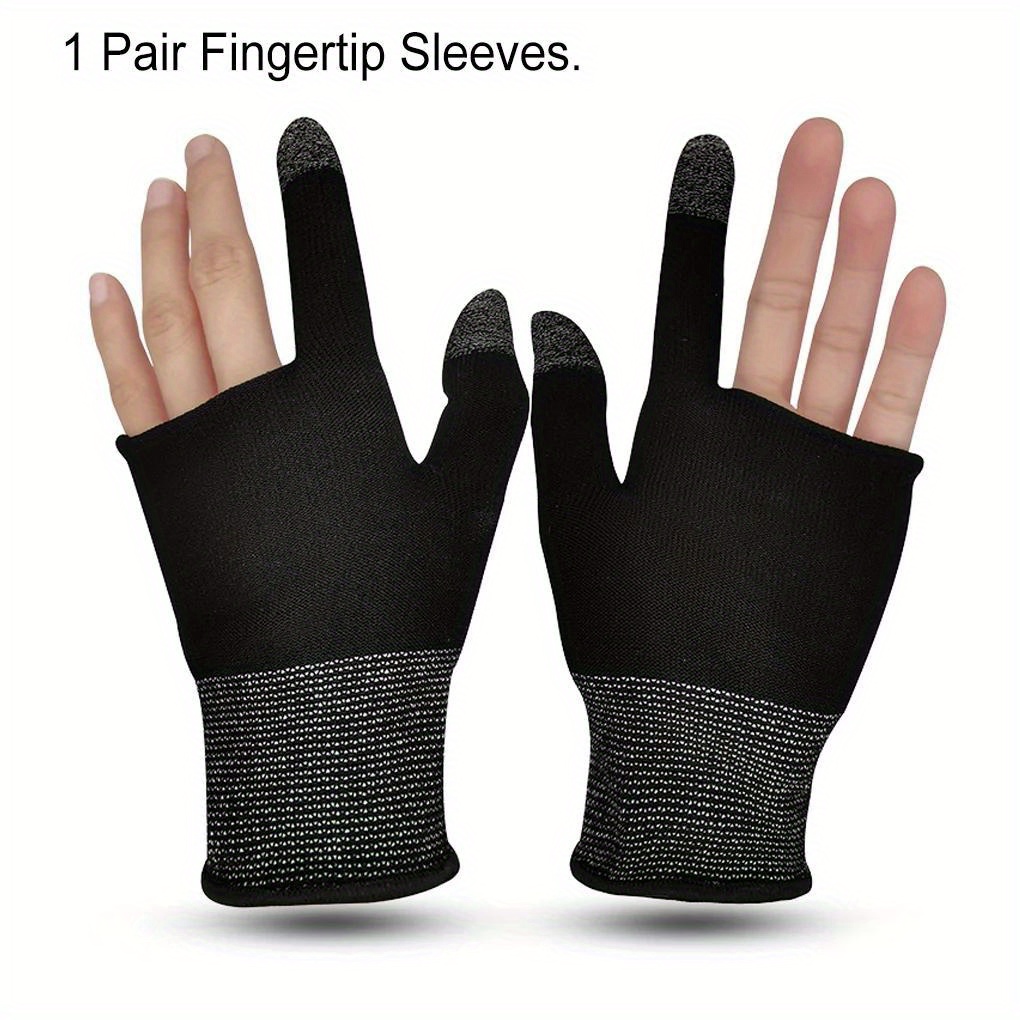 

2pcs Finger Thumb Sleeve Gloves For Gamer Non-scratch Portable Mobile Gaming Gloves Gaming Accessories Comfortable Sweat Proof