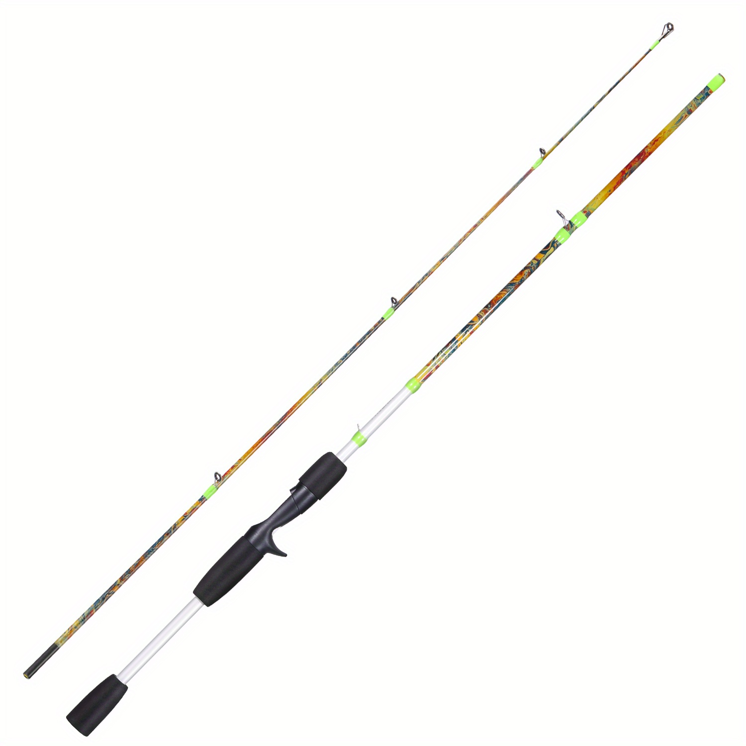 Sougayilang 1pc 2-section Fishing Rod, 168cm/5.5ft Color-Painted Rod, Fast  Action ML Power Fishing Pole, Spinning & Casting Rod For Freshwater