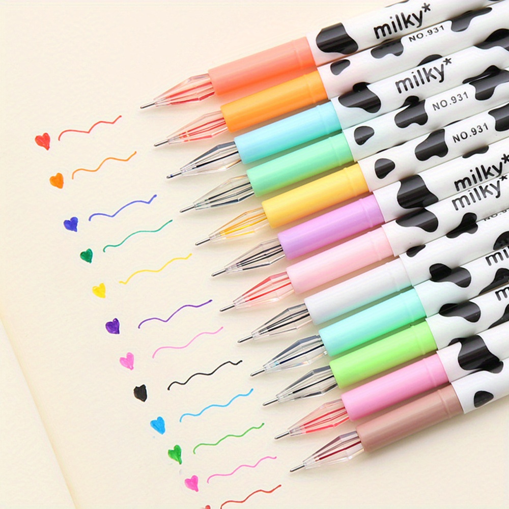 3pcs/lot Colorful milky Cow Print Gel Pen Cute Pens Student Office  Accessories