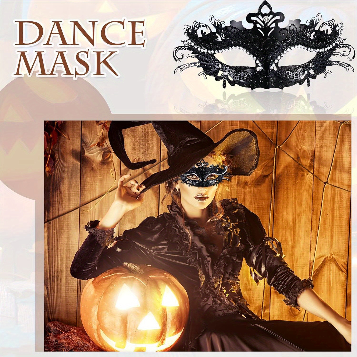 1pc Máscara Veneciana Máscara Hombre Disfraz Halloween - Temu