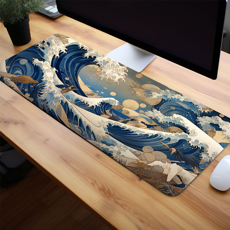 Double Dragon Yin Yang Mouse Pad Xxl Black Mouse Pad Long - Temu