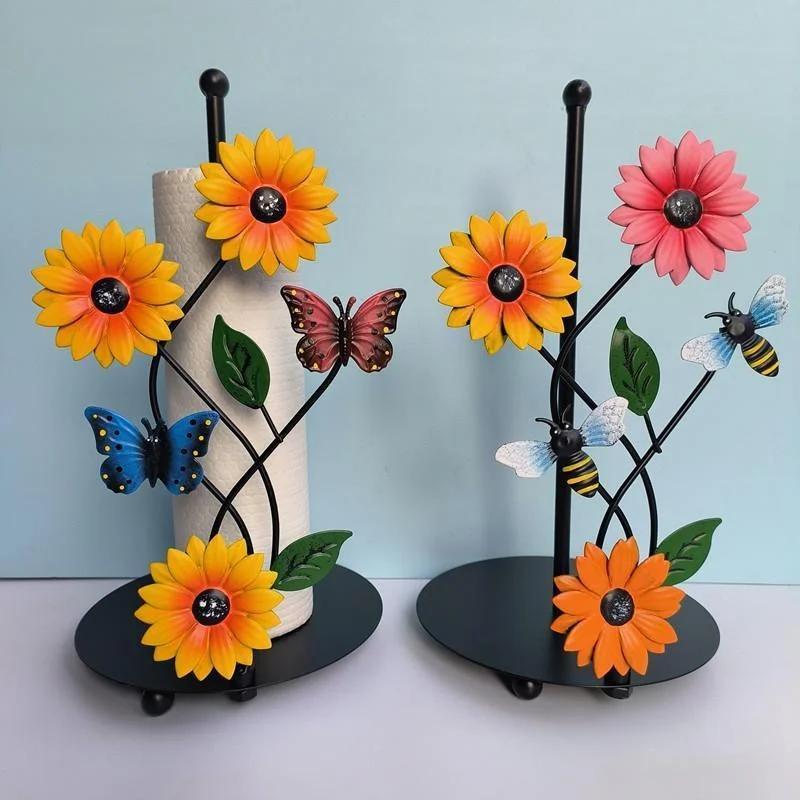 Iron Sunflower Paper Towel Holder kitchen Decoration - Temu