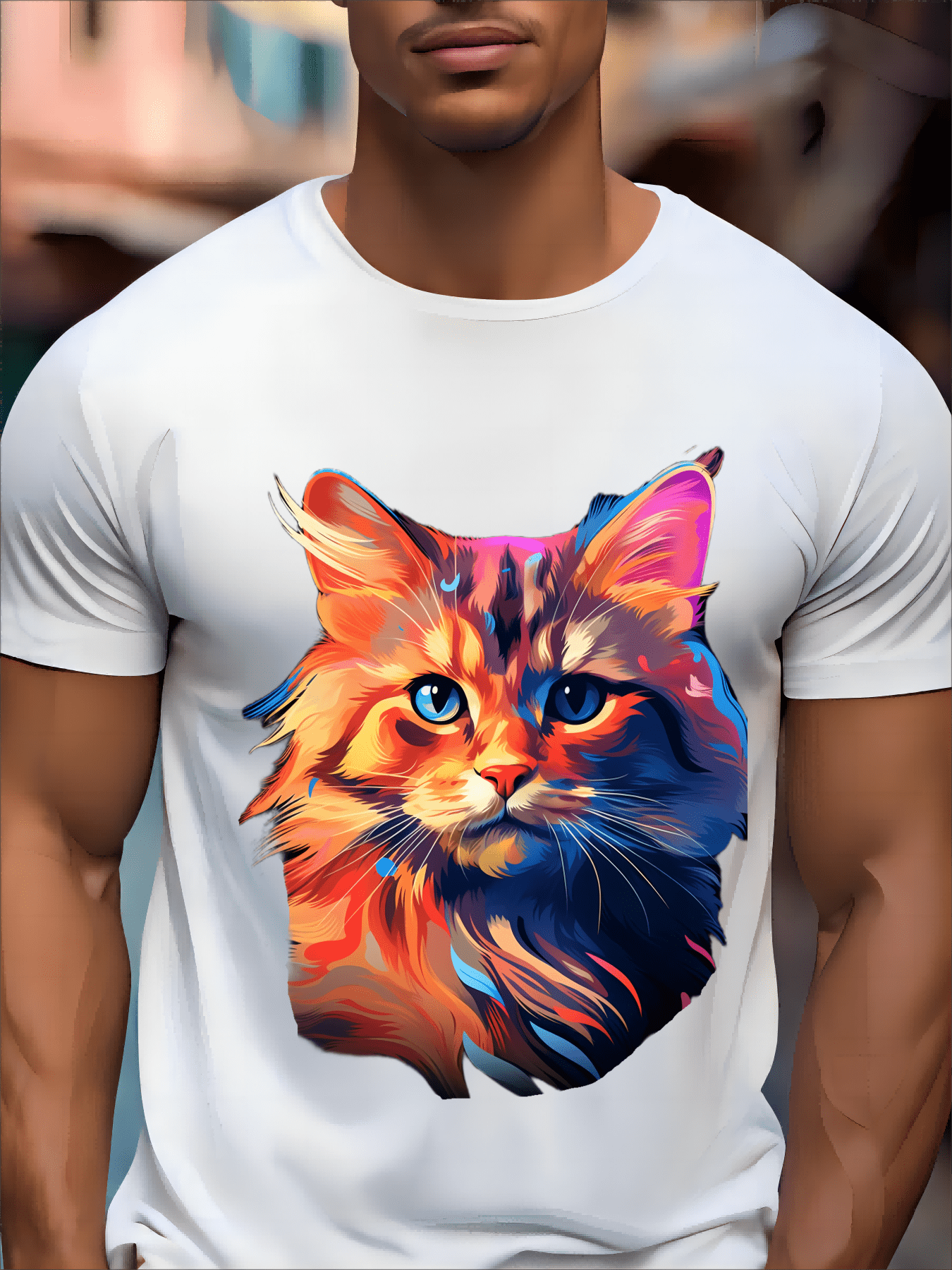 Cartoon printed t shirts fashion for mens