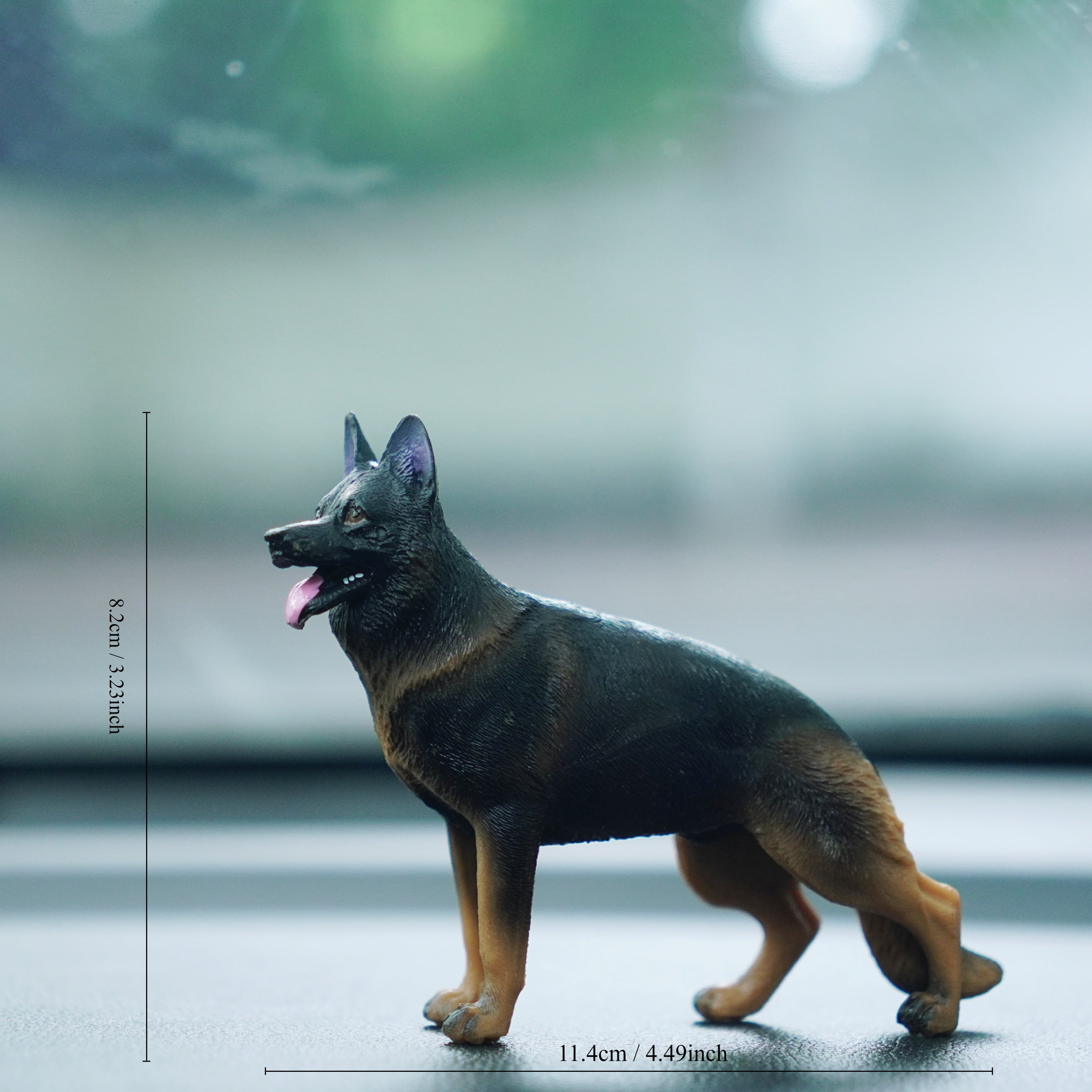 New Simulation Big Size Animal Model Hound Dog Figurine Solid Plastic  Material German Shepherd Action Figure