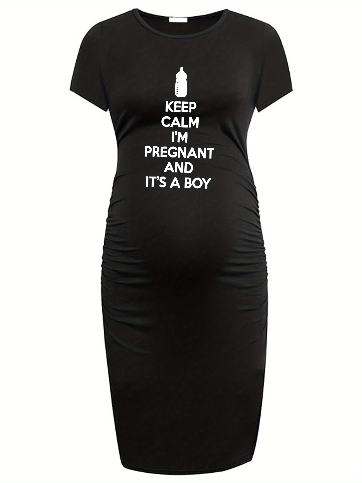 Robe Maternité Femme Enceinte - T-Shirt Cœur Imprimé - Pantalon Confortable Avec Poches