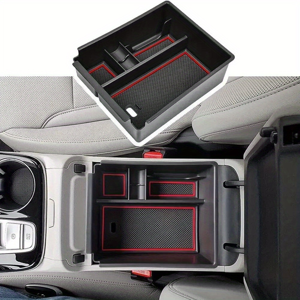 Center Console Organizer Tray For For Tucson 2022 Car Central Armrest ABS  Secondary Storage Box Car Accessories