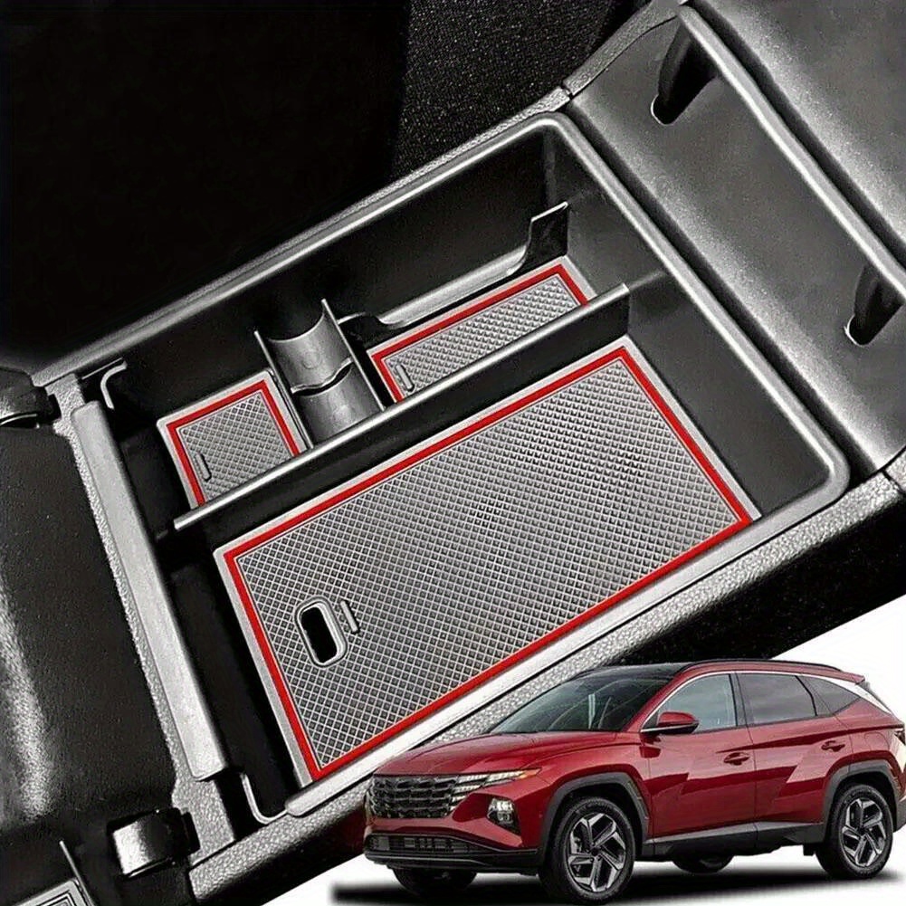 Auto Mittelkonsole Organizer Fach Auto Mittelarmlehne Aufbewahrungsbox  Organizer Dekor Zubehör Für Hyundai Tucson NX4 Limited 2022 Von 10,8 €