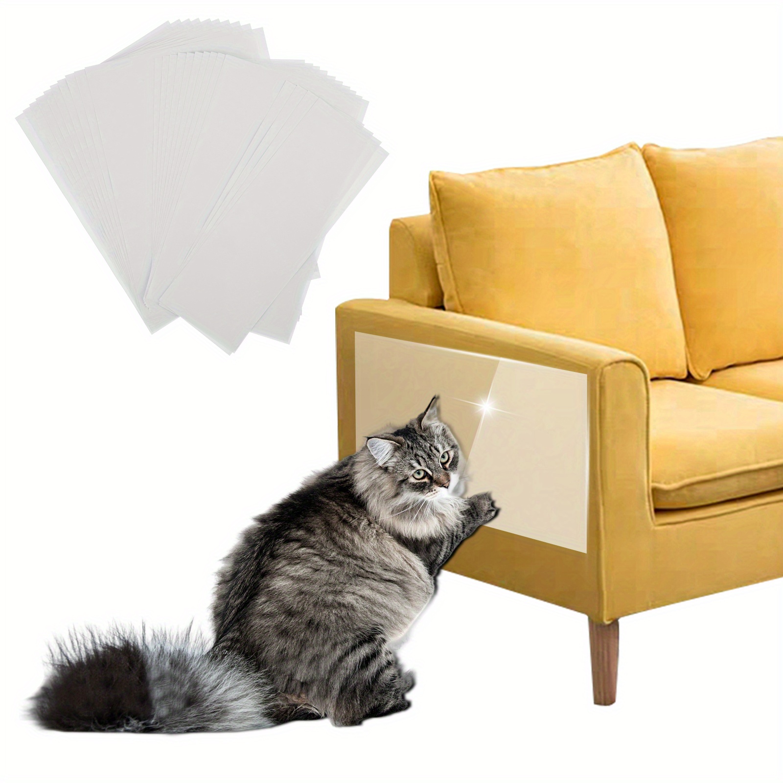 Protector de muebles para gatos, cinta antiarañazos, Rollo, prevención de  arañazos para sofá, pegatina transparente, productos prácticos para mascotas