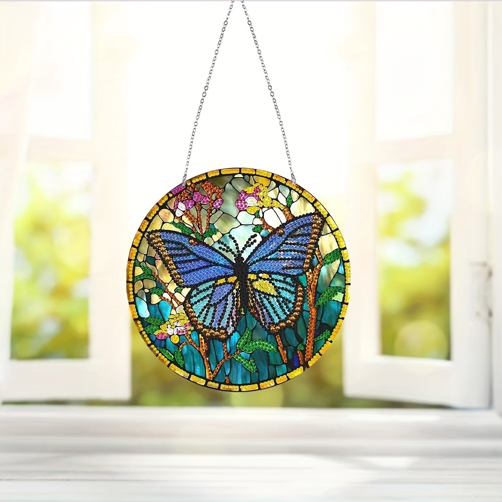 Diamond Painting Butterfly Glass Painting 7, Full Image - Painting