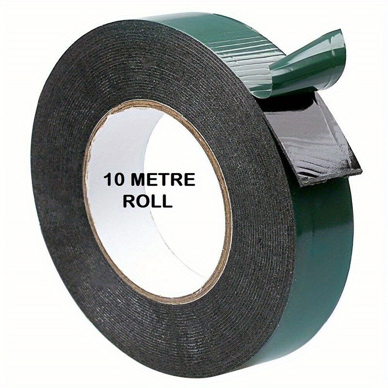 

Black Super Strong Sticky Waterproof Adhesive Double Sided Foam Tape 12mm×10m/20mm×10m