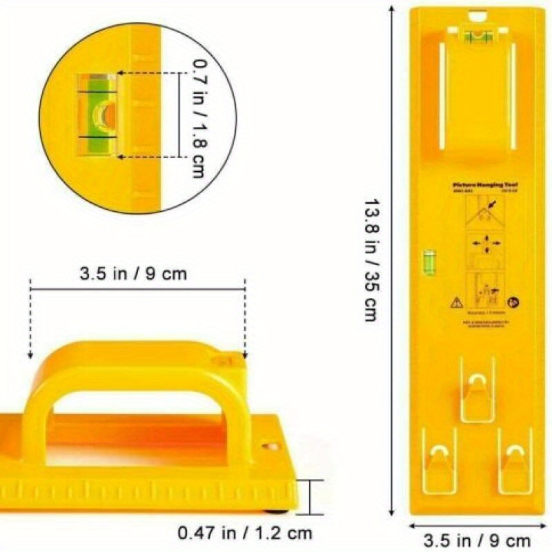 Frame Hanger Picture Wall Hanging Easy Tool Photo Hanging Kit Level Ruler  Decor 