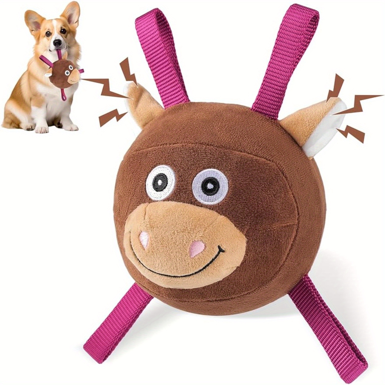 Interactive Dog Toys: Squeaky Balls, Tug & Fetch For Small & Medium Dogs -  Temu