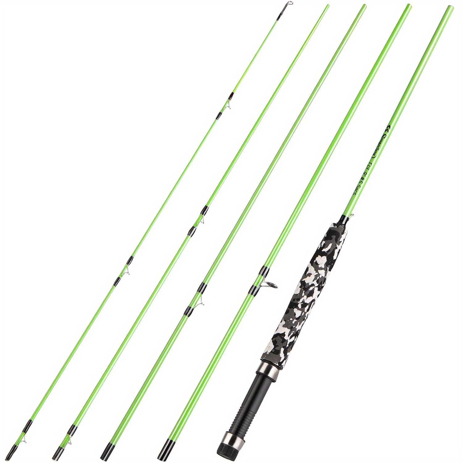 Carbon Fiber Fishing Rod Set 7m/9ft 5 6WT, Reel, Tackle Bag
