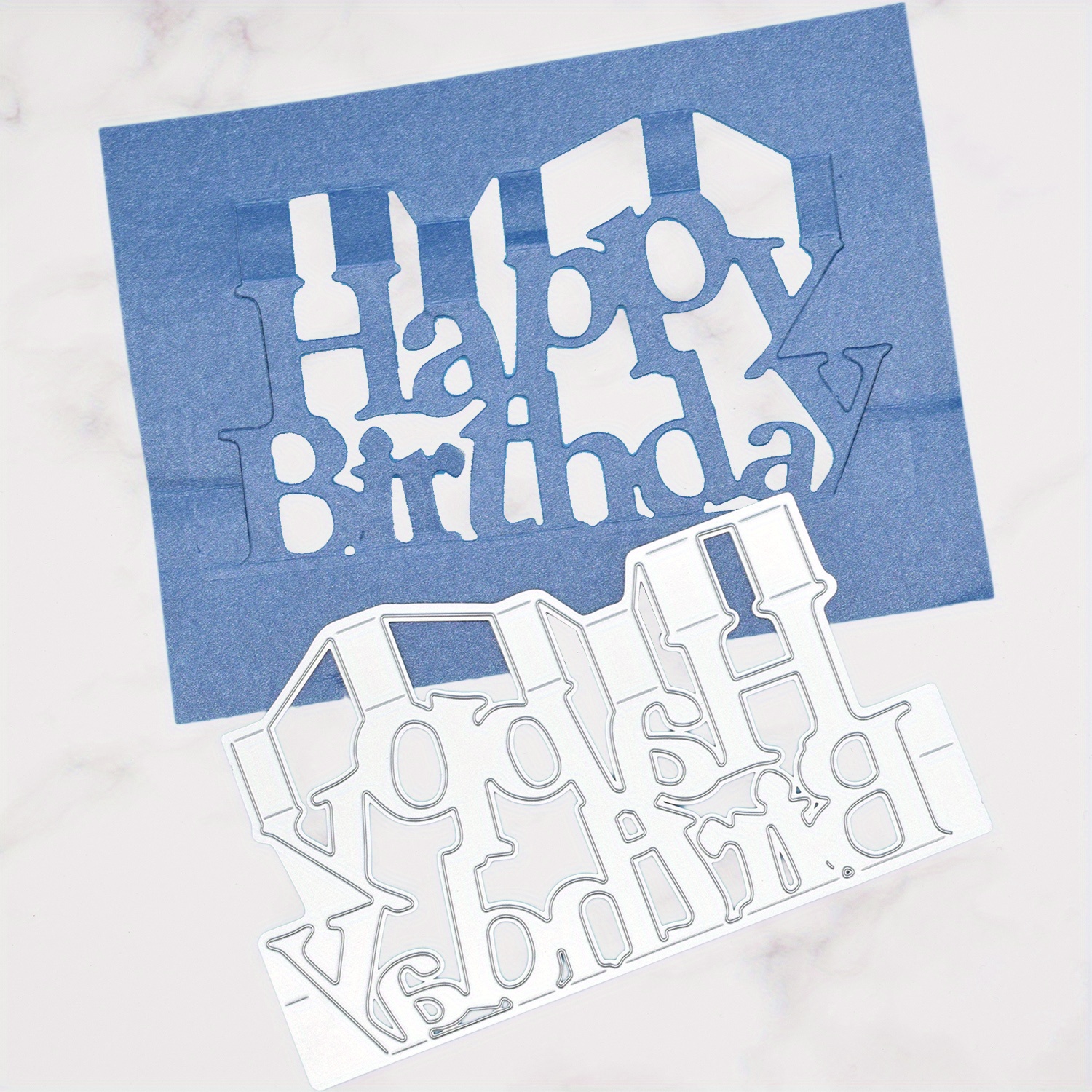 1pc 2-Layered Happy Birthday Metal Die Cuts For Card Making, DIY