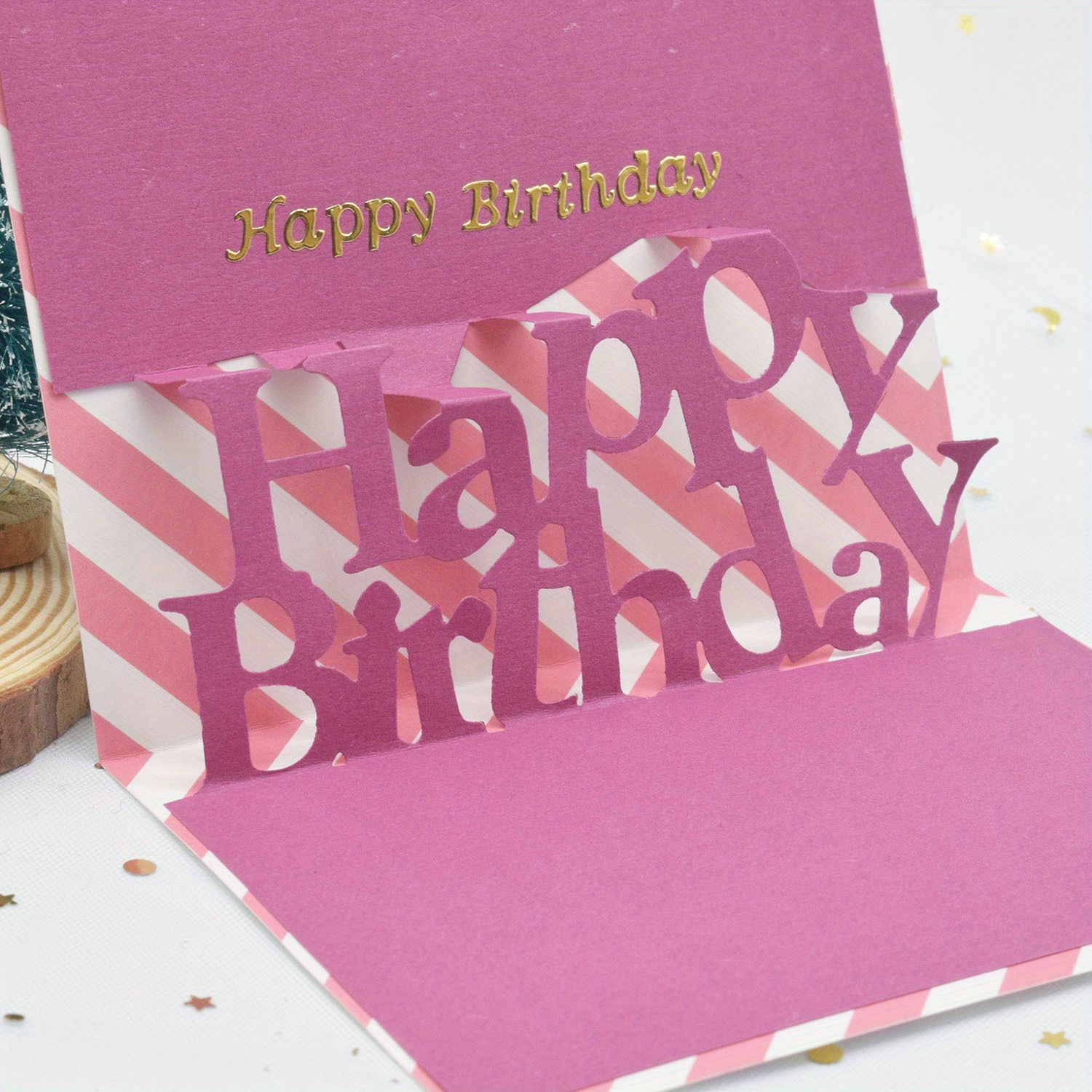 1pc 2-Layered Happy Birthday Metal Die Cuts For Card Making, DIY