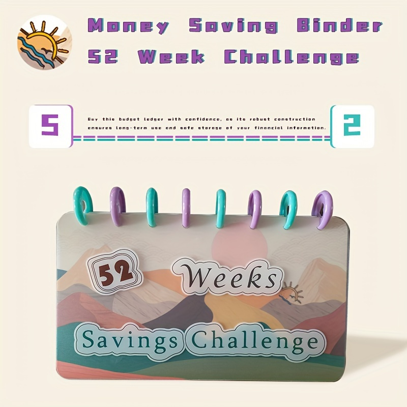 Carpeta De Desafío De Ahorro De Dinero De 52 Semanas Desafío - Temu