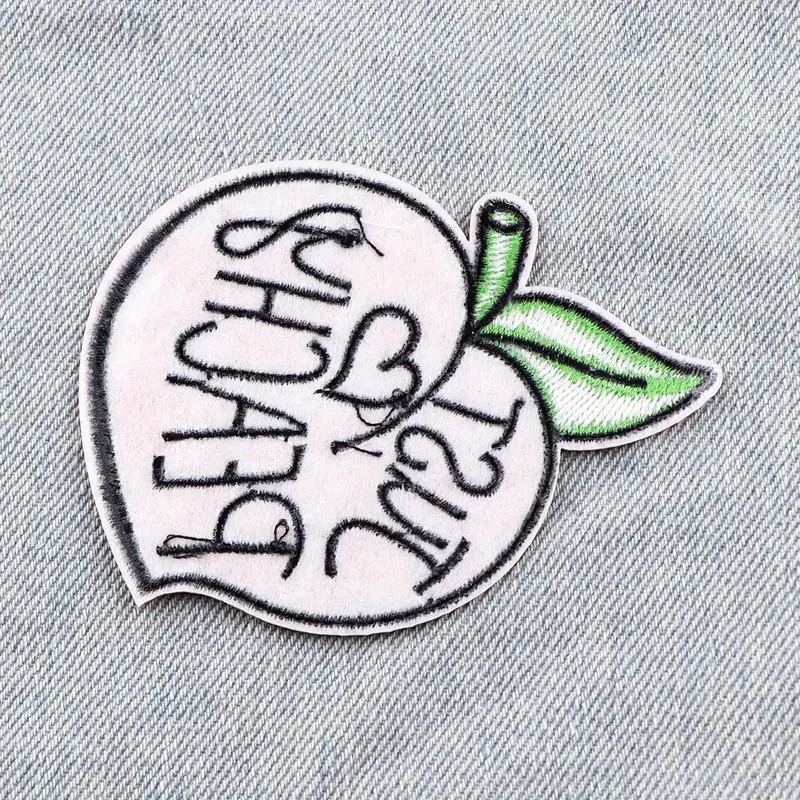 Peach Patch For Men Diy Iron On Embroidered Patches For - Temu