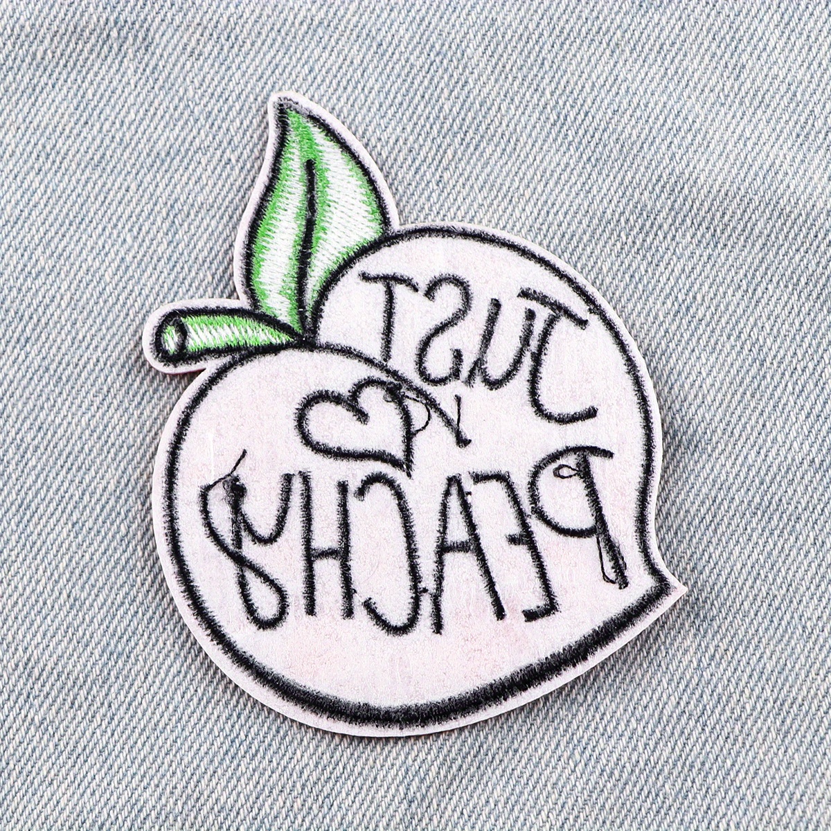 Peach Patch For Men Diy Iron On Embroidered Patches For - Temu