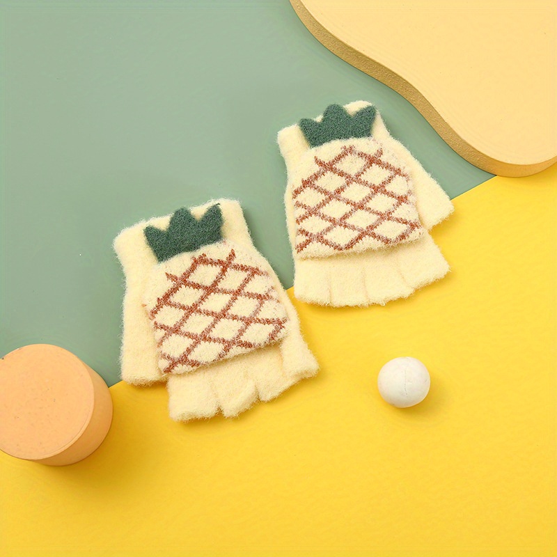 Kids' Warm Half Finger Gloves for Autumn & Winter