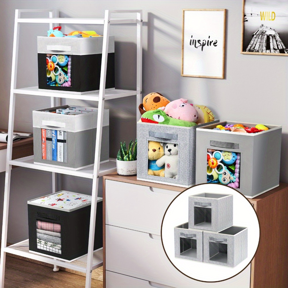 Toy Storage Organizer & Play Mat - XL Storage Bag/Box for Kids, Boys, Girls, Nursery, Playroom - Basket for Building Bricks/Blocks - Collapsible