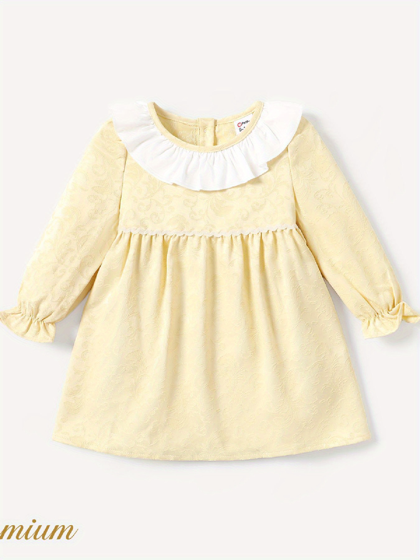 Kid Girl Faux-two Allover Print Smocked Short-sleeve Dress