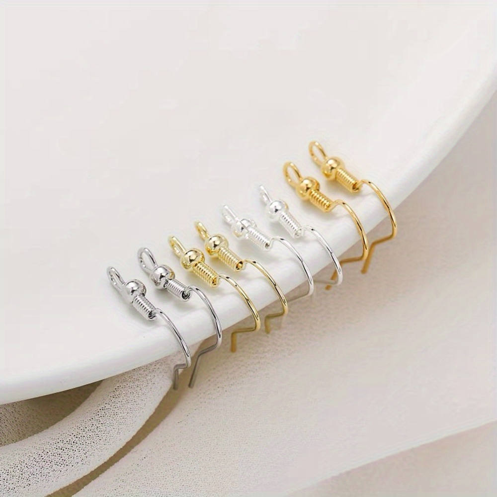 Gold Fishhook Earring Hooks - 120 PCS/60 Pairs 18K Gold Hypoallergenic Ear  Wires Fish Hooks for Jewelry Making, Jewelry Findings Parts with 120 PCS  Rubber Earring Backs Stopper for DIY Earrings : : Toys